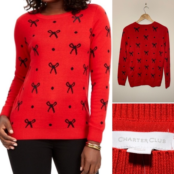 Black Bows Sweater Size 